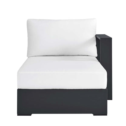 Modway - Tahoe Outdoor Patio Powder-Coated Aluminum Modular Right-Facing Chaise Lounge by Modway  Outdoor Furniture Sofa Sectionals White - EEI-6633-GRY-WHI