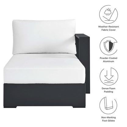 Modway - Tahoe Outdoor Patio Powder-Coated Aluminum Modular Right-Facing Chaise Lounge by Modway  Outdoor Furniture Sofa Sectionals White - EEI-6633-GRY-WHI