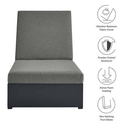 Modway - Tahoe Outdoor Patio Powder-Coated Aluminum Chaise Lounge Chair by Modway  Outdoor Furniture Sofa Sectionals Brown - EEI-6634-GRY-CHA