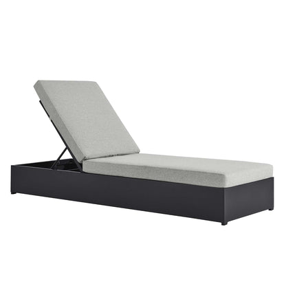 Modway - Tahoe Outdoor Patio Powder-Coated Aluminum Chaise Lounge Chair by Modway  Outdoor Furniture Sofa Sectionals Gray - EEI-6634-GRY-GRY