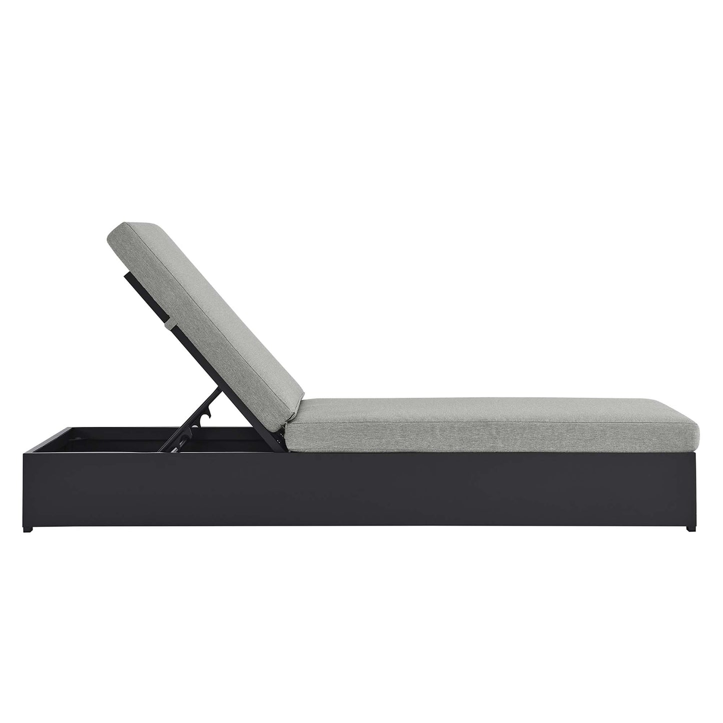 Modway - Tahoe Outdoor Patio Powder-Coated Aluminum Chaise Lounge Chair by Modway  Outdoor Furniture Sofa Sectionals Gray - EEI-6634-GRY-GRY