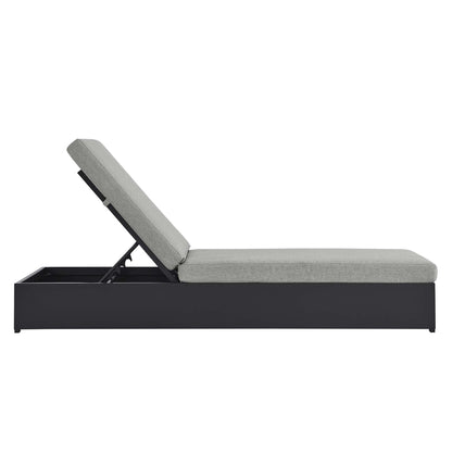 Modway - Tahoe Outdoor Patio Powder-Coated Aluminum Chaise Lounge Chair by Modway  Outdoor Furniture Sofa Sectionals Gray - EEI-6634-GRY-GRY