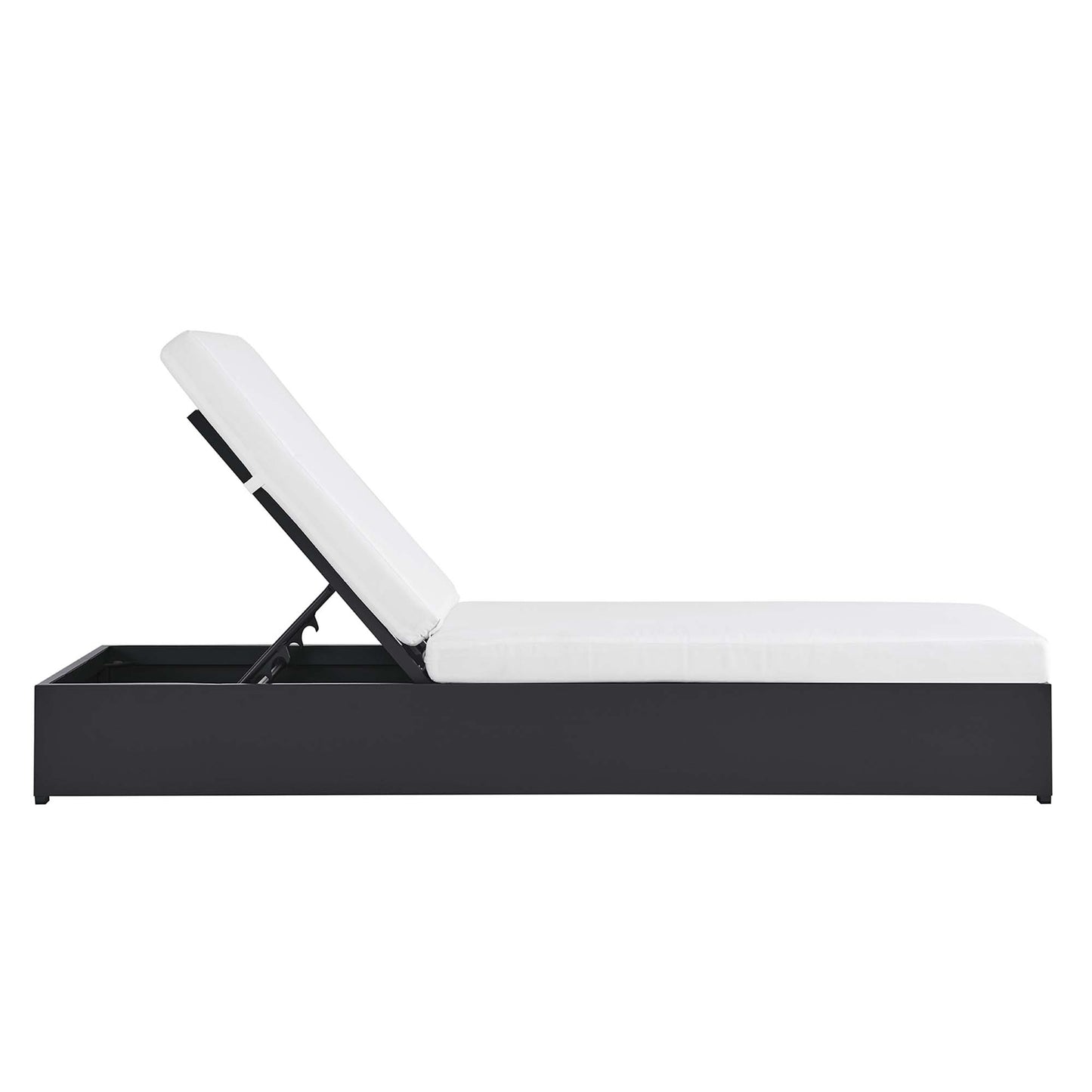 Modway - Tahoe Outdoor Patio Powder-Coated Aluminum Chaise Lounge Chair by Modway  Outdoor Furniture Sofa Sectionals White - EEI-6634-GRY-WHI