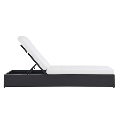 Modway - Tahoe Outdoor Patio Powder-Coated Aluminum Chaise Lounge Chair by Modway  Outdoor Furniture Sofa Sectionals White - EEI-6634-GRY-WHI