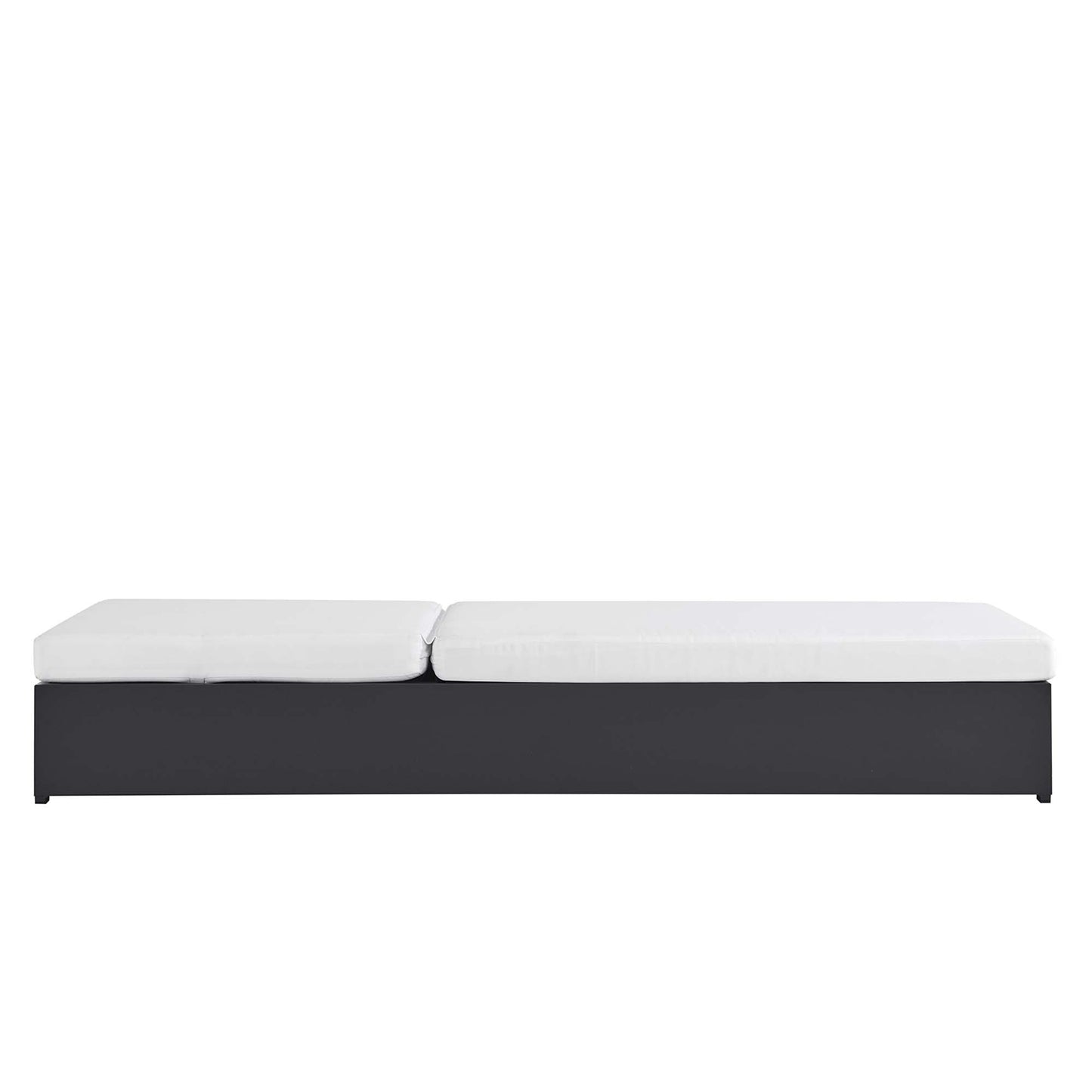 Modway - Tahoe Outdoor Patio Powder-Coated Aluminum Chaise Lounge Chair by Modway  Outdoor Furniture Sofa Sectionals White - EEI-6634-GRY-WHI