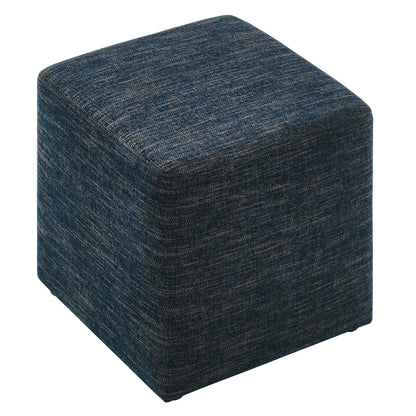 Modway - Callum 17" Square Woven Heathered Fabric Upholstered Ottoman by Modway  Living Room Sofas and Armchairs Blue - EEI-6636-HEA