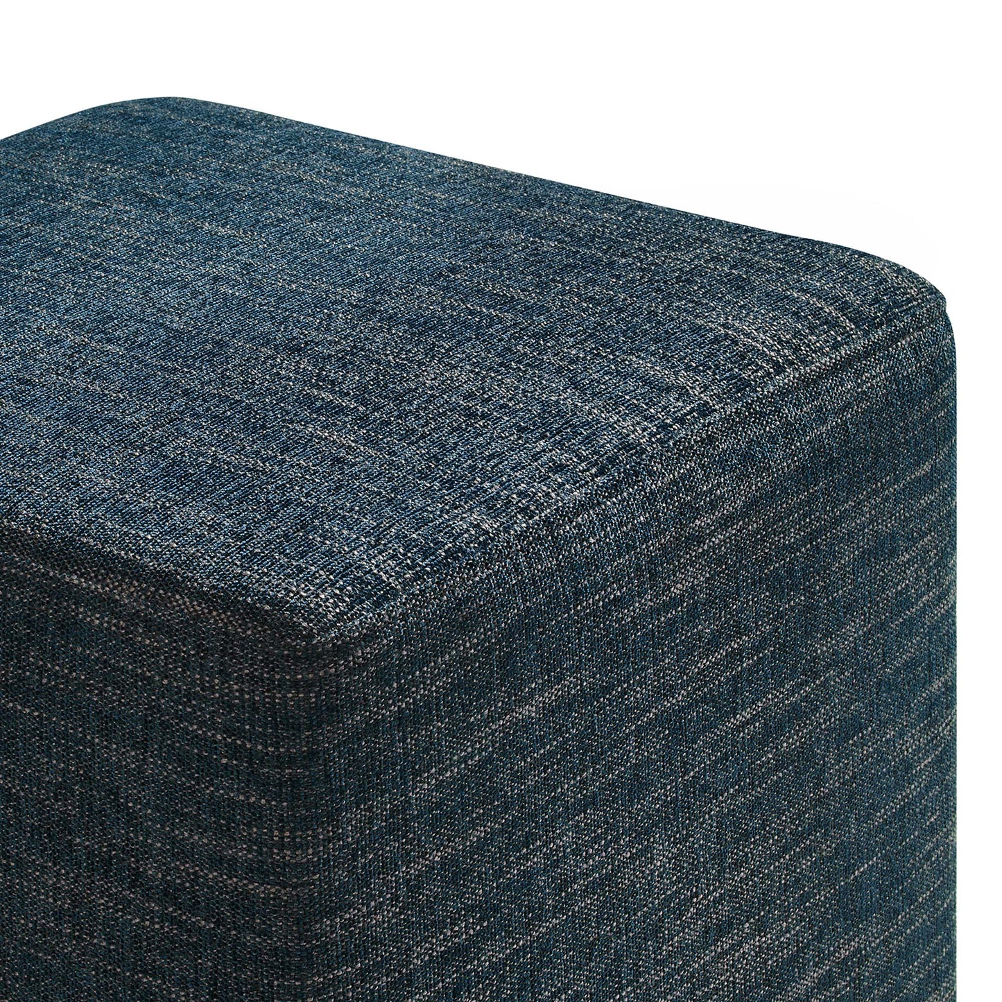 Modway - Callum 17" Square Woven Heathered Fabric Upholstered Ottoman by Modway  Living Room Sofas and Armchairs Blue - EEI-6636-HEA
