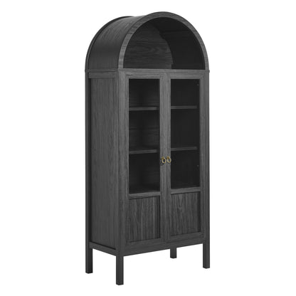 Modway - Tessa Tall Arched Storage Display Cabinet by Modway  Living Room Decor Black - EEI-6638-BLK