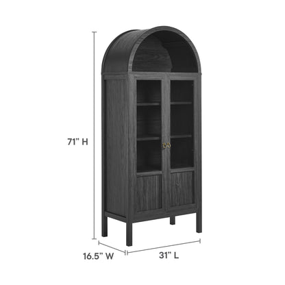 Modway - Tessa Tall Arched Storage Display Cabinet by Modway  Living Room Decor Black - EEI-6638-BLK