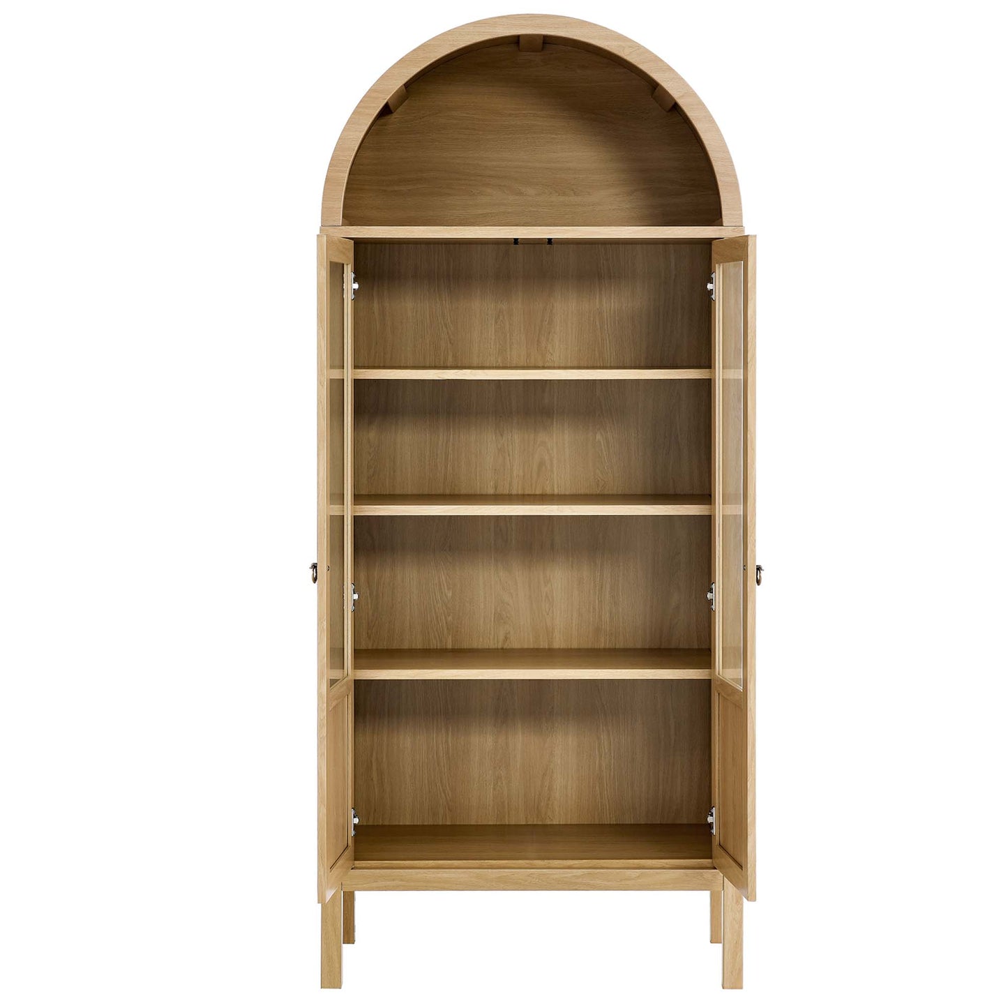 Modway - Tessa Tall Arched Storage Display Cabinet by Modway  Living Room Decor Brown - EEI-6638-OAK