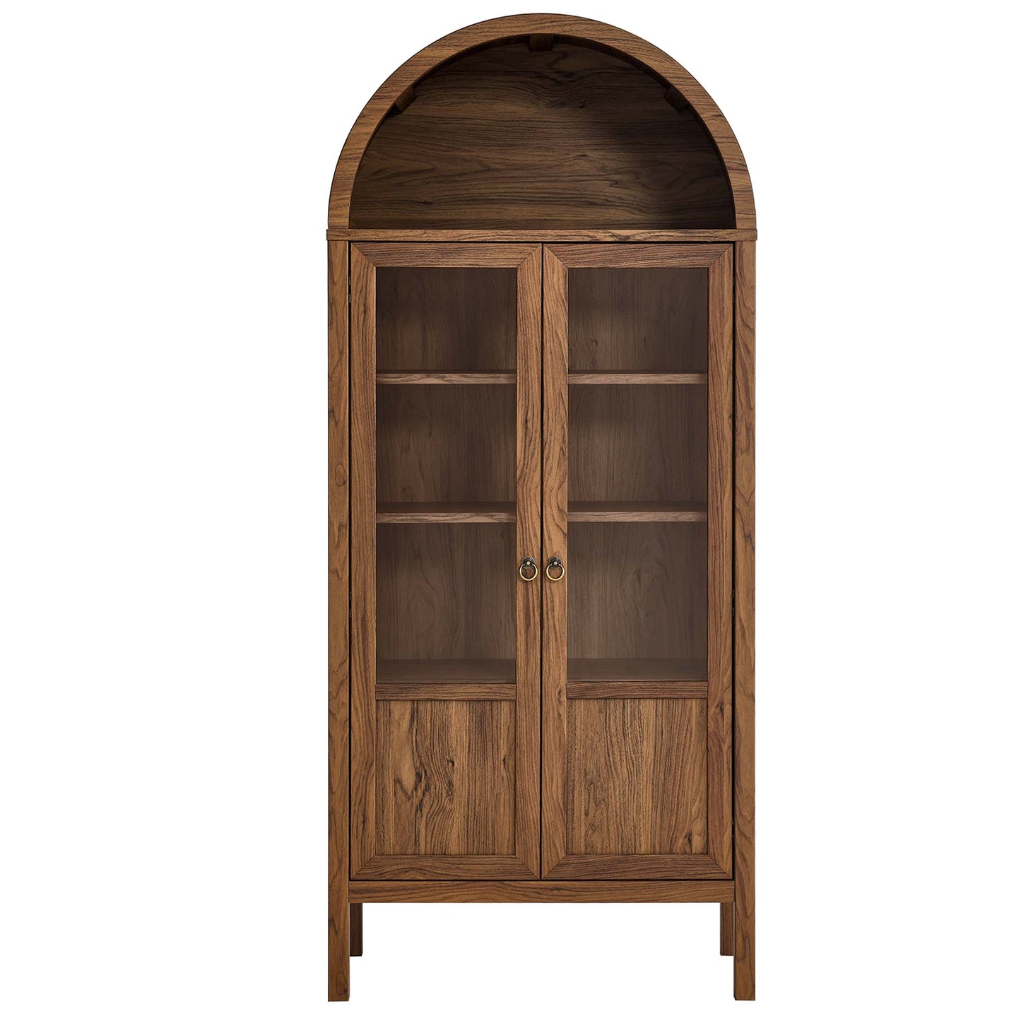 Modway - Tessa Tall Arched Storage Display Cabinet by Modway  Living Room Decor Brown - EEI-6638-WAL