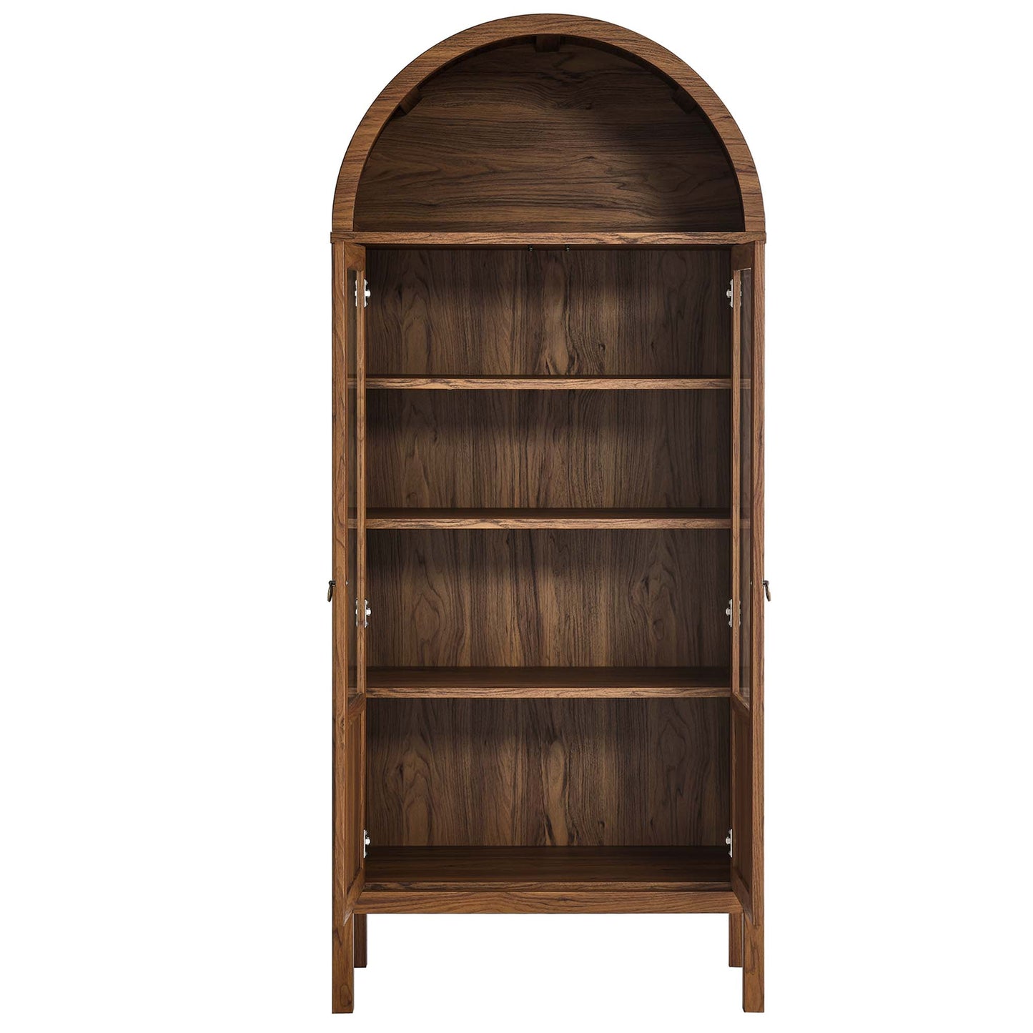 Modway - Tessa Tall Arched Storage Display Cabinet by Modway  Living Room Decor Brown - EEI-6638-WAL