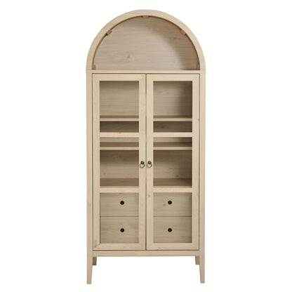 Modway - Nolan Tall Arched Storage Display Cabinet by Modway  Living Room Decor Brown - EEI-6639-LOA