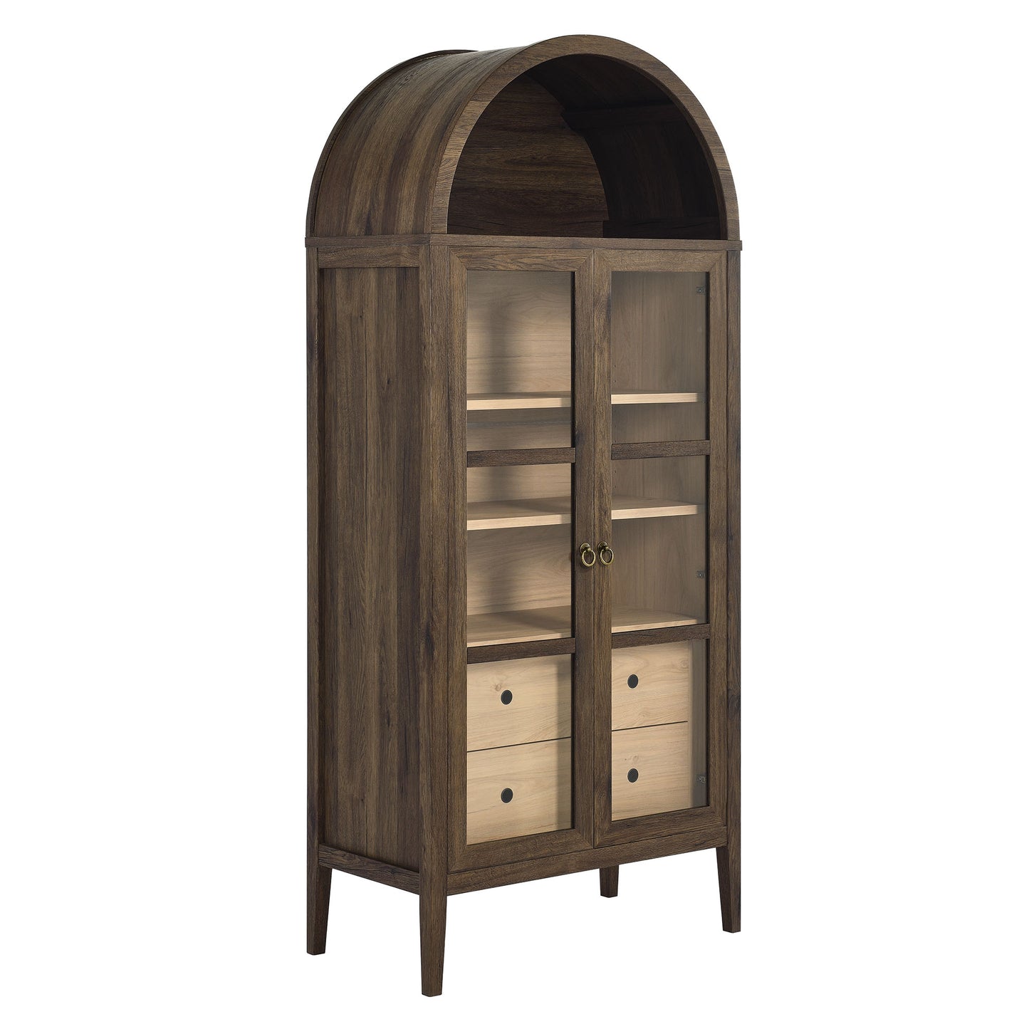 Modway - Nolan Tall Arched Storage Display Cabinet by Modway  Living Room Decor Brown - EEI-6639-WAL-HCK