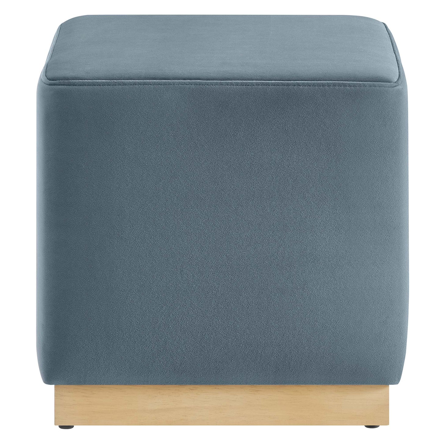 Modway - Tilden 17" Square Performance Velvet Upholstered Ottoman by Modway  Living Room Sofas and Armchairs Blue - EEI-6640-CAB-NAT