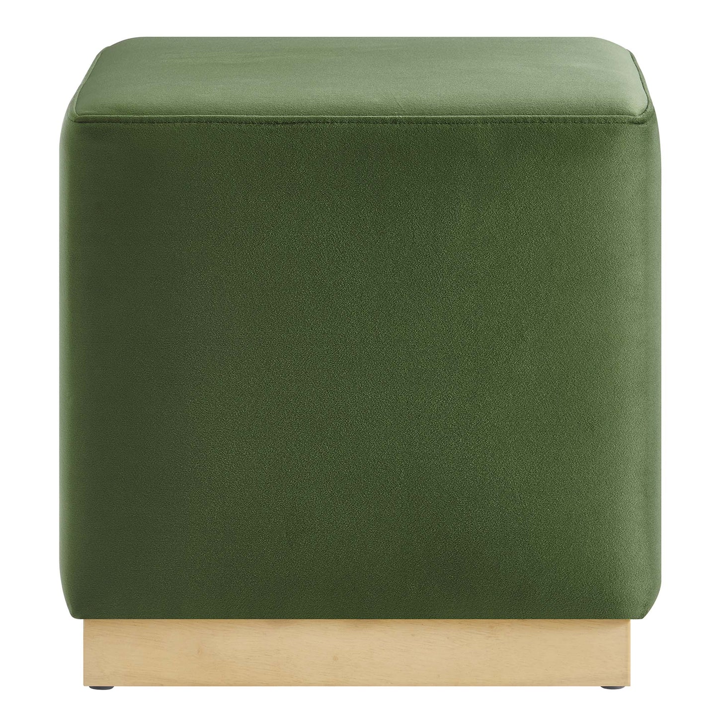 Modway - Tilden 17" Square Performance Velvet Upholstered Ottoman by Modway  Living Room Sofas and Armchairs Green - EEI-6640-MOG-NAT