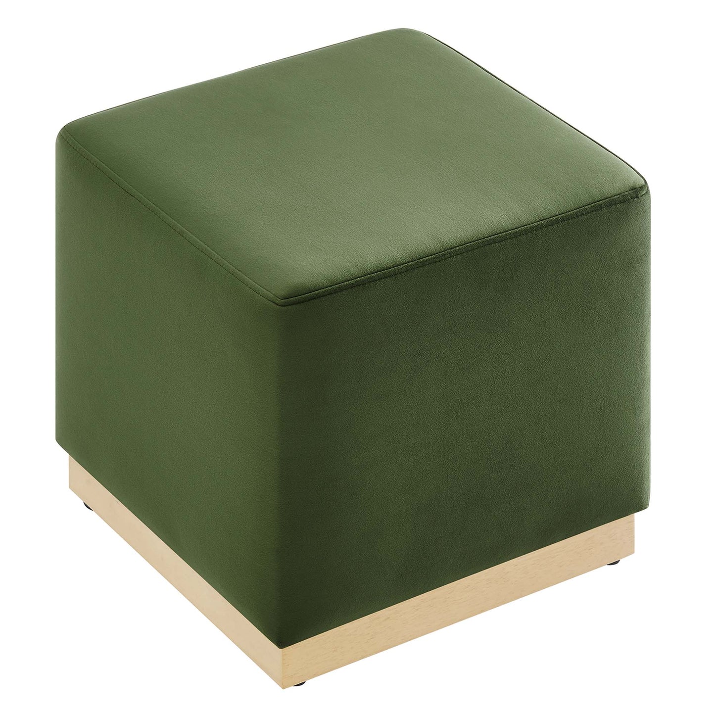 Modway - Tilden 17" Square Performance Velvet Upholstered Ottoman by Modway  Living Room Sofas and Armchairs Green - EEI-6640-MOG-NAT