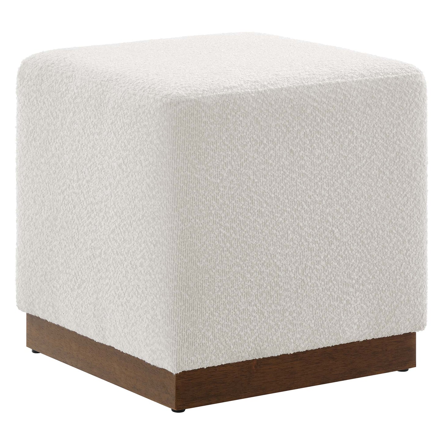 Modway - Tilden 17" Square Boucle Upholstered Ottoman by Modway  Living Room Sofas and Armchairs White - EEI-6641-CLO-WAL