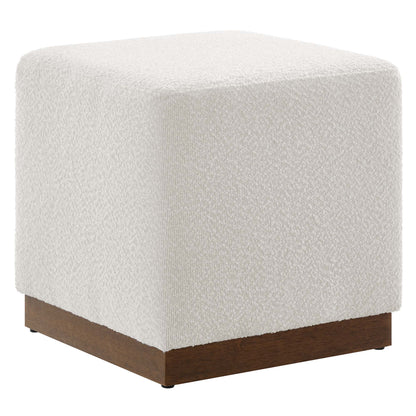 Modway - Tilden 17" Square Boucle Upholstered Ottoman by Modway  Living Room Sofas and Armchairs White - EEI-6641-CLO-WAL
