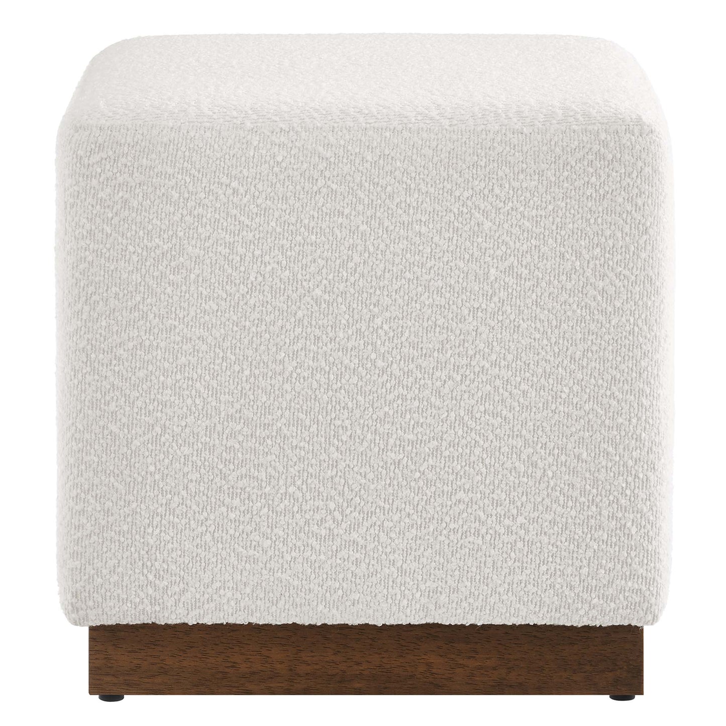 Modway - Tilden 17" Square Boucle Upholstered Ottoman by Modway  Living Room Sofas and Armchairs White - EEI-6641-CLO-WAL