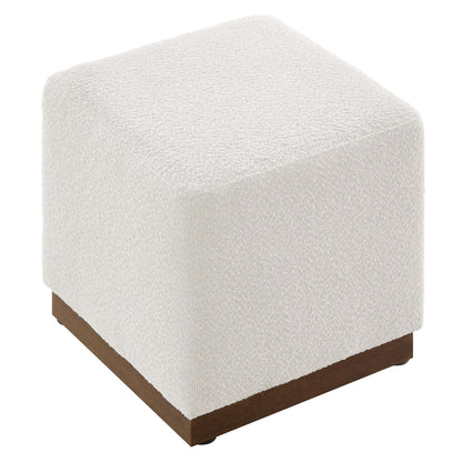 Modway - Tilden 17" Square Boucle Upholstered Ottoman by Modway  Living Room Sofas and Armchairs White - EEI-6641-CLO-WAL