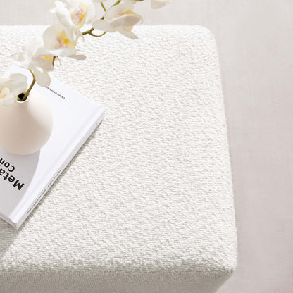 Modway - Tilden 17" Square Boucle Upholstered Ottoman by Modway  Living Room Sofas and Armchairs White - EEI-6641-CLO-WAL