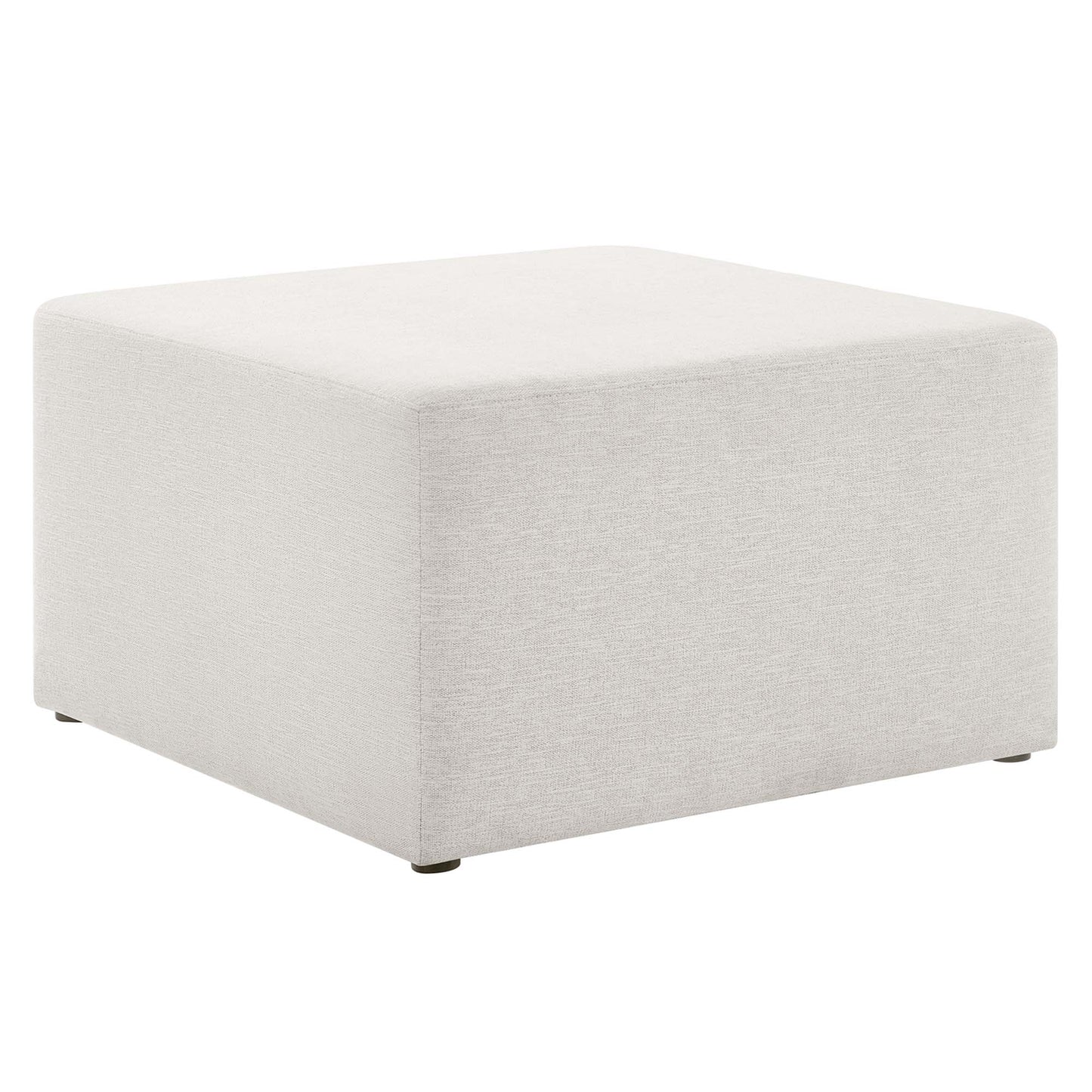 Modway - Callum Large 28" Square Woven Heathered Fabric Upholstered Ottoman by Modway  Living Room Sofas and Armchairs White - EEI-6642-HEI