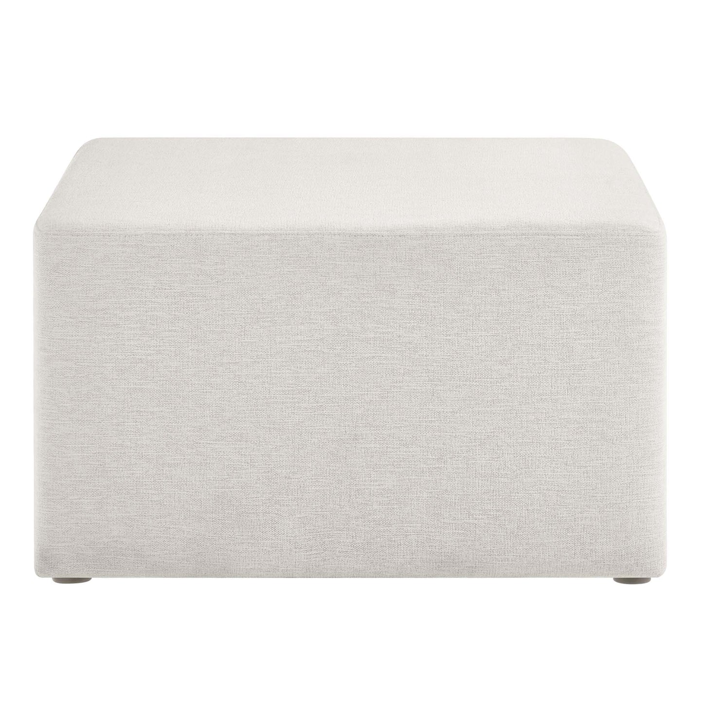 Modway - Callum Large 28" Square Woven Heathered Fabric Upholstered Ottoman by Modway  Living Room Sofas and Armchairs White - EEI-6642-HEI