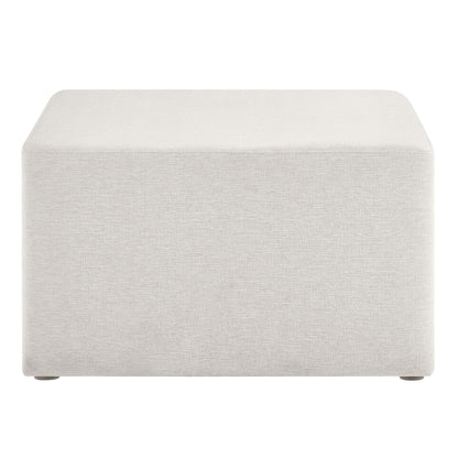 Modway - Callum Large 28" Square Woven Heathered Fabric Upholstered Ottoman by Modway  Living Room Sofas and Armchairs White - EEI-6642-HEI