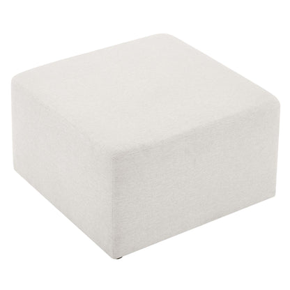 Modway - Callum Large 28" Square Woven Heathered Fabric Upholstered Ottoman by Modway  Living Room Sofas and Armchairs White - EEI-6642-HEI