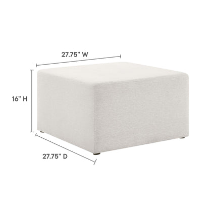 Modway - Callum Large 28" Square Woven Heathered Fabric Upholstered Ottoman by Modway  Living Room Sofas and Armchairs White - EEI-6642-HEI
