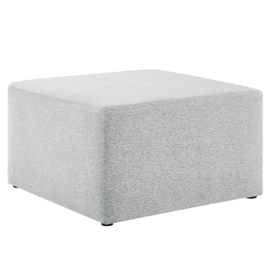 Modway - Callum Large 28" Square Woven Heathered Fabric Upholstered Ottoman by Modway  Living Room Sofas and Armchairs Gray - EEI-6642-HLG