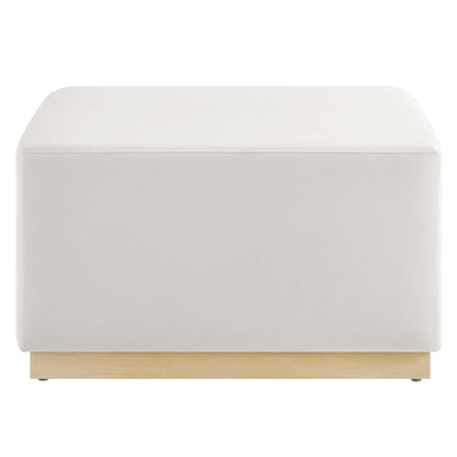 Modway - Tilden Large 28" Square Performance Velvet Upholstered Ottoman by Modway  Living Room Sofas and Armchairs White - EEI-6643-ALA-NAT