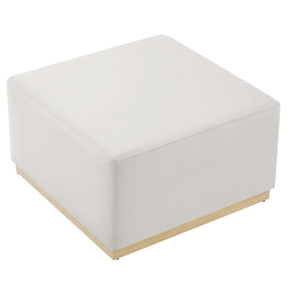 Modway - Tilden Large 28" Square Performance Velvet Upholstered Ottoman by Modway  Living Room Sofas and Armchairs White - EEI-6643-ALA-NAT