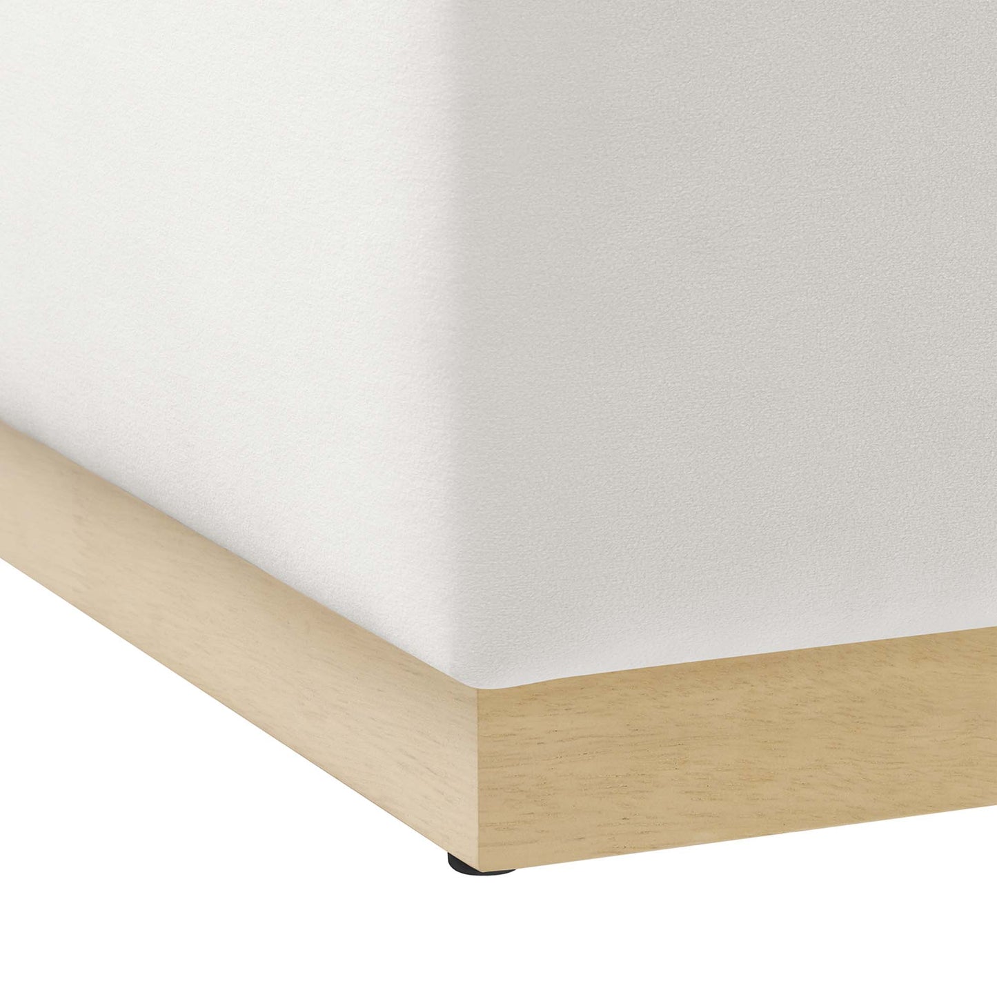 Modway - Tilden Large 28" Square Performance Velvet Upholstered Ottoman by Modway  Living Room Sofas and Armchairs White - EEI-6643-ALA-NAT