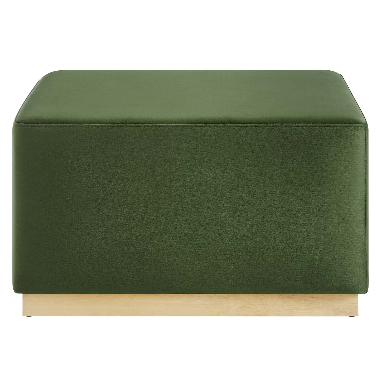 Modway - Tilden Large 28" Square Performance Velvet Upholstered Ottoman by Modway  Living Room Sofas and Armchairs Green - EEI-6643-MOG-NAT