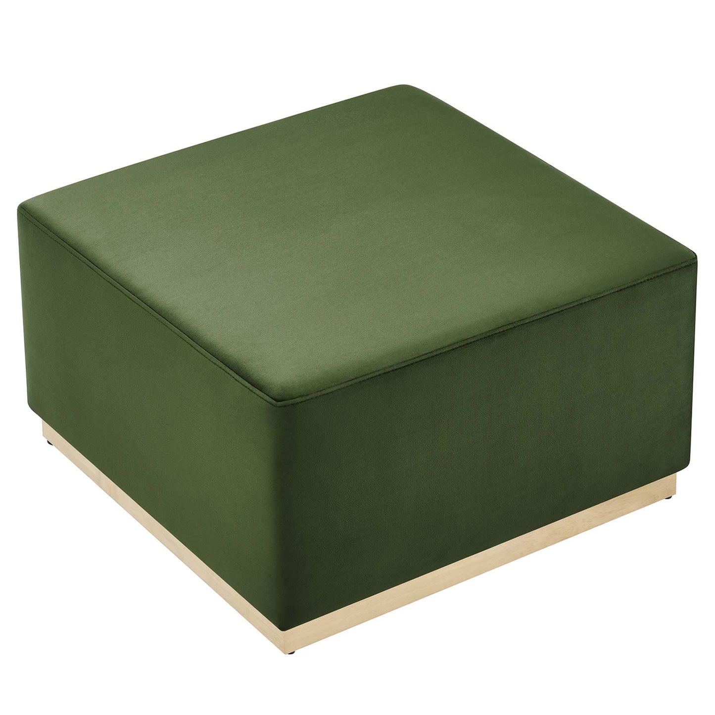 Modway - Tilden Large 28" Square Performance Velvet Upholstered Ottoman by Modway  Living Room Sofas and Armchairs Green - EEI-6643-MOG-NAT