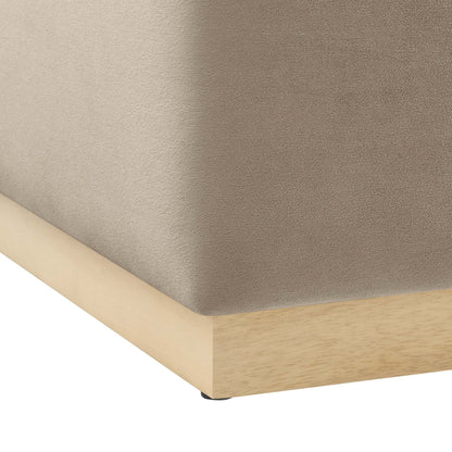 Modway - Tilden Large 28" Square Performance Velvet Upholstered Ottoman by Modway  Living Room Sofas and Armchairs Brown - EEI-6643-TAU-NAT