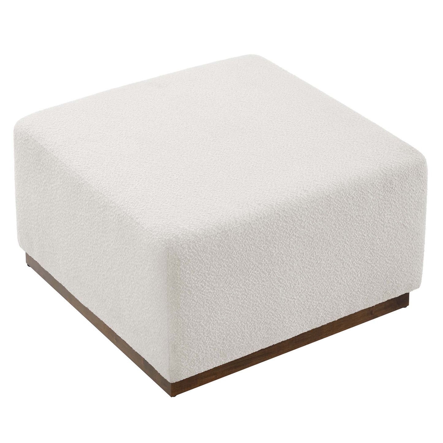 Modway - Tilden Large 28" Square Boucle Upholstered Ottoman by Modway  Living Room Sofas and Armchairs White - EEI-6644-CLO-WAL