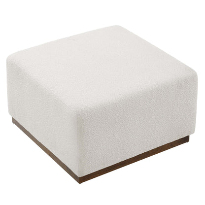 Modway - Tilden Large 28" Square Boucle Upholstered Ottoman by Modway  Living Room Sofas and Armchairs White - EEI-6644-CLO-WAL