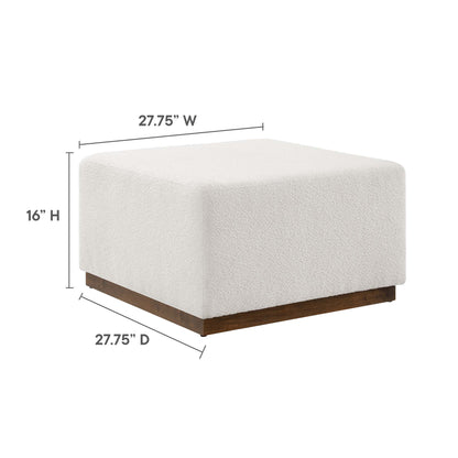 Modway - Tilden Large 28" Square Boucle Upholstered Ottoman by Modway  Living Room Sofas and Armchairs White - EEI-6644-CLO-WAL