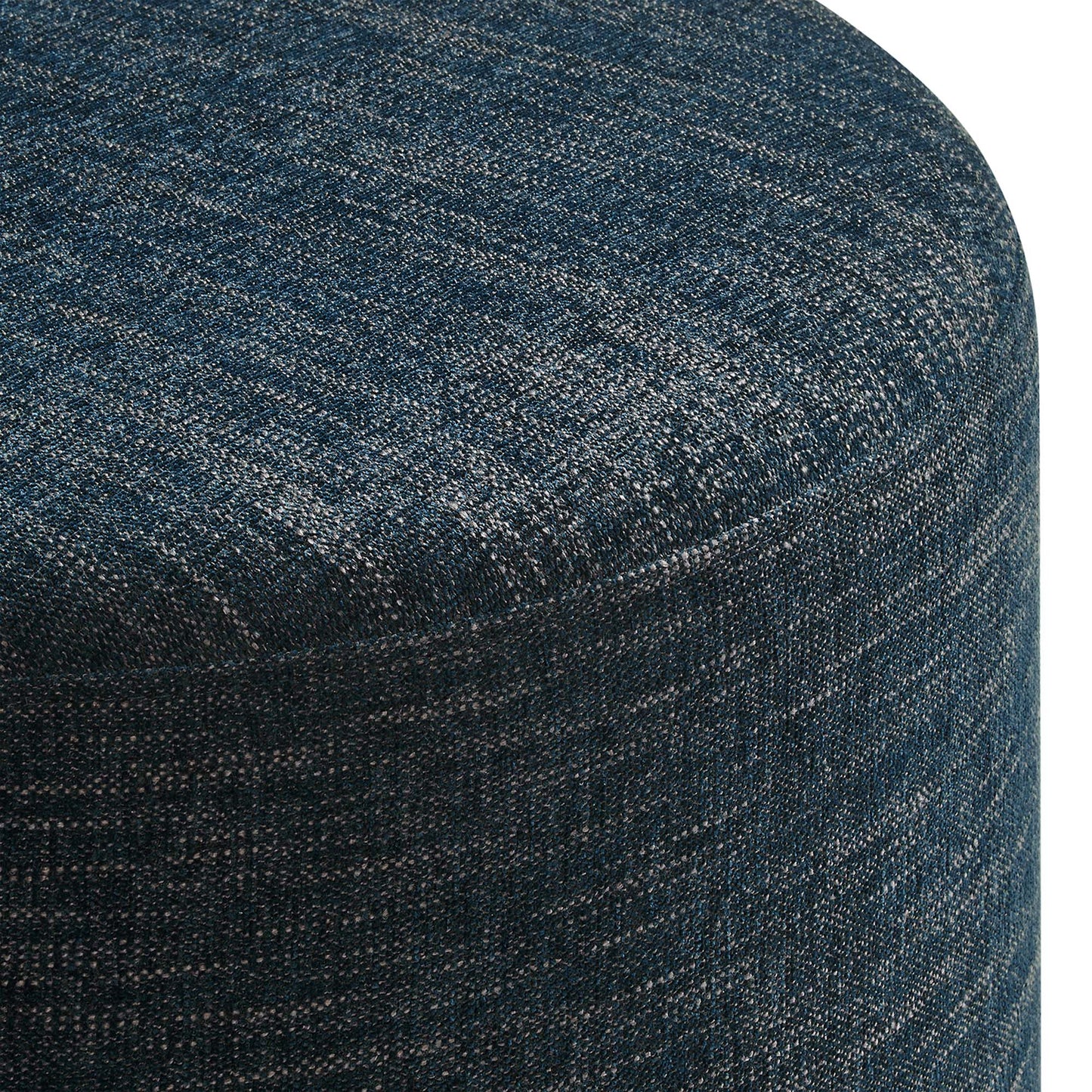 Modway - Callum Large 23" Round Woven Heathered Fabric Upholstered Ottoman by Modway  Living Room Sofas and Armchairs Blue - EEI-6645-HEA