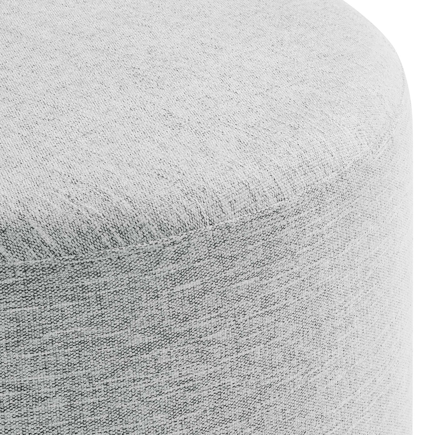 Modway - Callum Large 23" Round Woven Heathered Fabric Upholstered Ottoman by Modway  Living Room Sofas and Armchairs Gray - EEI-6645-HLG