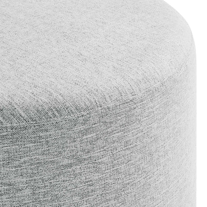 Modway - Callum Large 23" Round Woven Heathered Fabric Upholstered Ottoman by Modway  Living Room Sofas and Armchairs Gray - EEI-6645-HLG