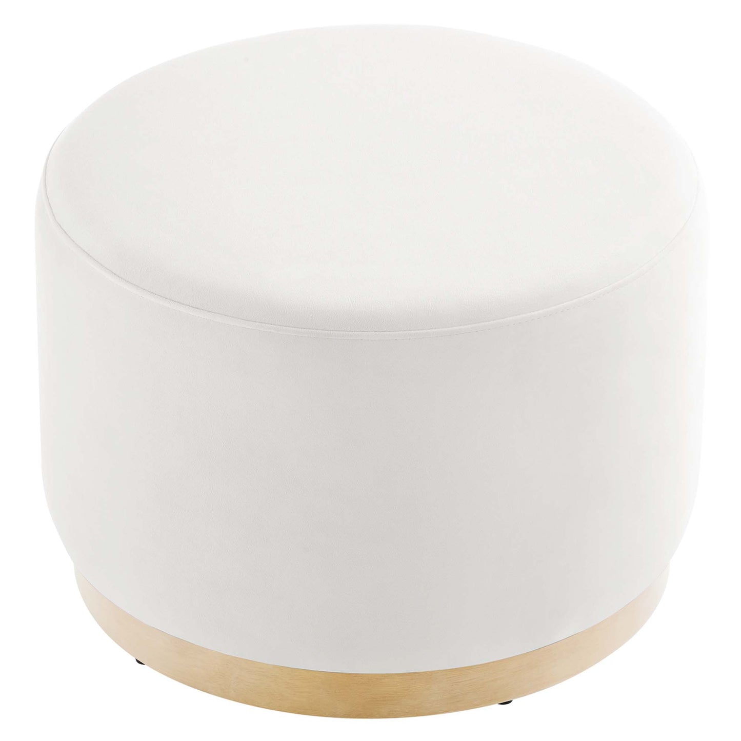 Modway - Tilden Large 23" Round Performance Velvet Upholstered Ottoman by Modway  Living Room Sofas and Armchairs White - EEI-6646-ALA-NAT