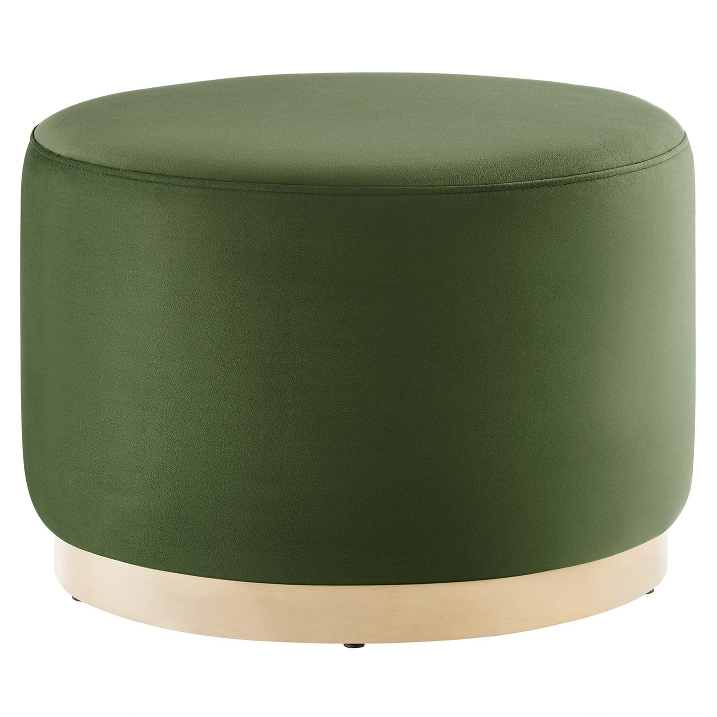 Modway - Tilden Large 23" Round Performance Velvet Upholstered Ottoman by Modway  Living Room Sofas and Armchairs Green - EEI-6646-MOG-NAT