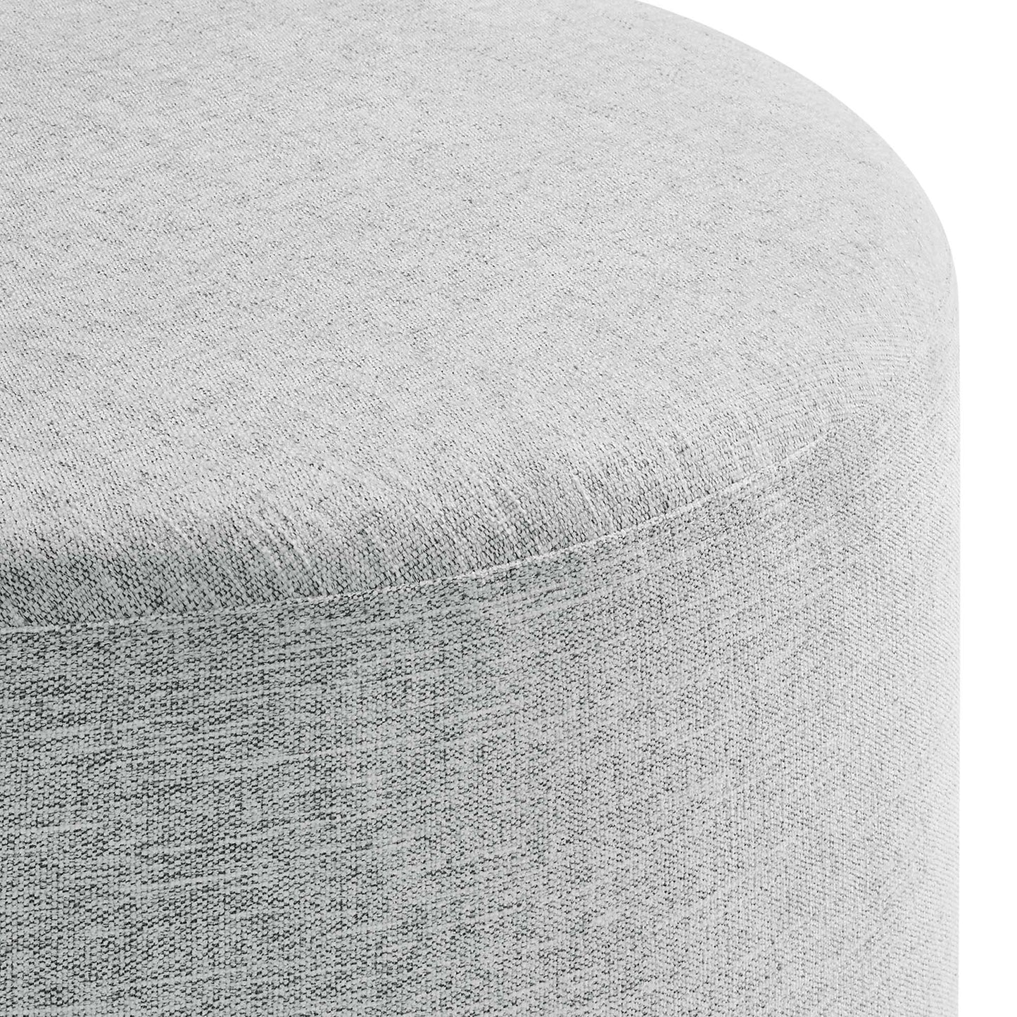 Modway - Callum Large 29" Round Woven Heathered Fabric Upholstered Ottoman by Modway  Living Room Sofas and Armchairs Gray - EEI-6647-HLG