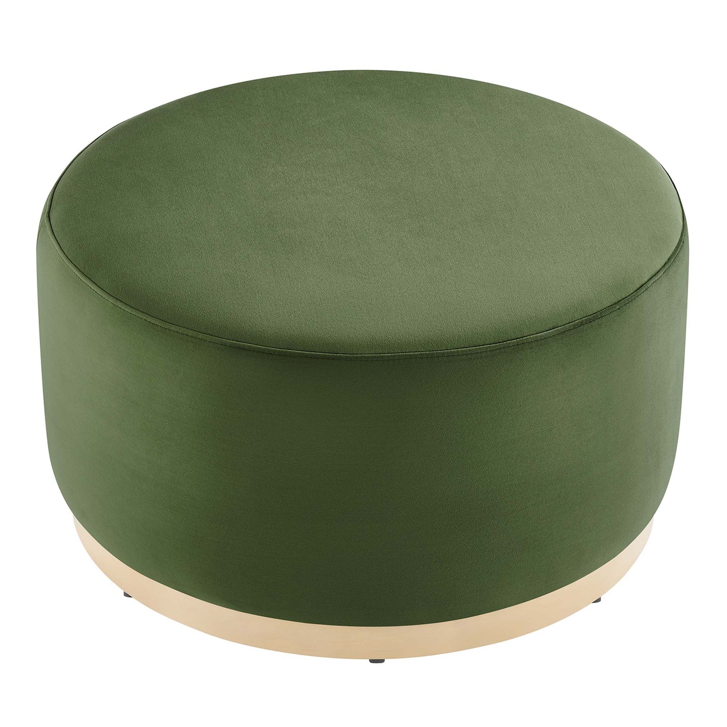 Modway - Tilden Large 29" Round Performance Velvet Upholstered Ottoman by Modway  Living Room Sofas and Armchairs Green - EEI-6648-MOG-NAT