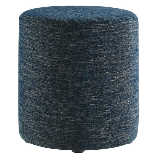 Modway - Callum 16" Round Woven Heathered Fabric Upholstered Ottoman by Modway  Living Room Sofas and Armchairs Blue - EEI-6651-HEA