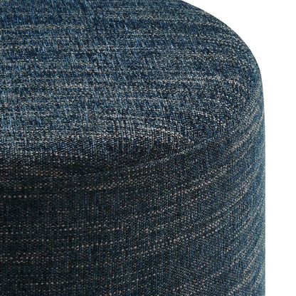 Modway - Callum 16" Round Woven Heathered Fabric Upholstered Ottoman by Modway  Living Room Sofas and Armchairs Blue - EEI-6651-HEA